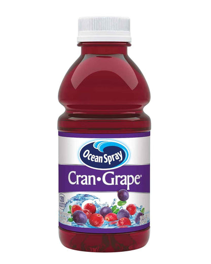 Ocean Spray Cran-Grape Juice, Portable 10 oz Bottles for Picnics and Road Trips (Pack of 6)