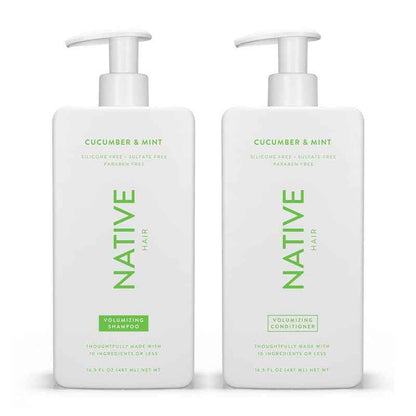 Native Shampoo and Conditioner – Travel-Size 2-Pack for Camping and Gym Bag, Vegan Hair Care On the Go