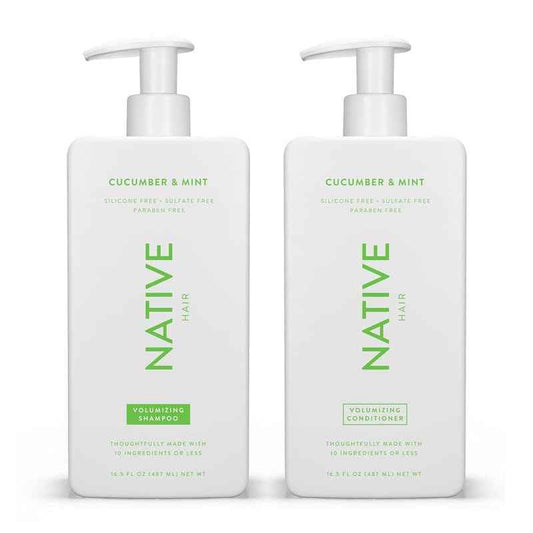 Native Shampoo and Conditioner – Travel-Size 2-Pack for Camping and Gym Bag, Vegan Hair Care On the Go