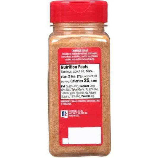 McCormick Cinnamon Sugar, Cozy Morning Ritual Topping for Warm Oatmeal, 3.62 oz