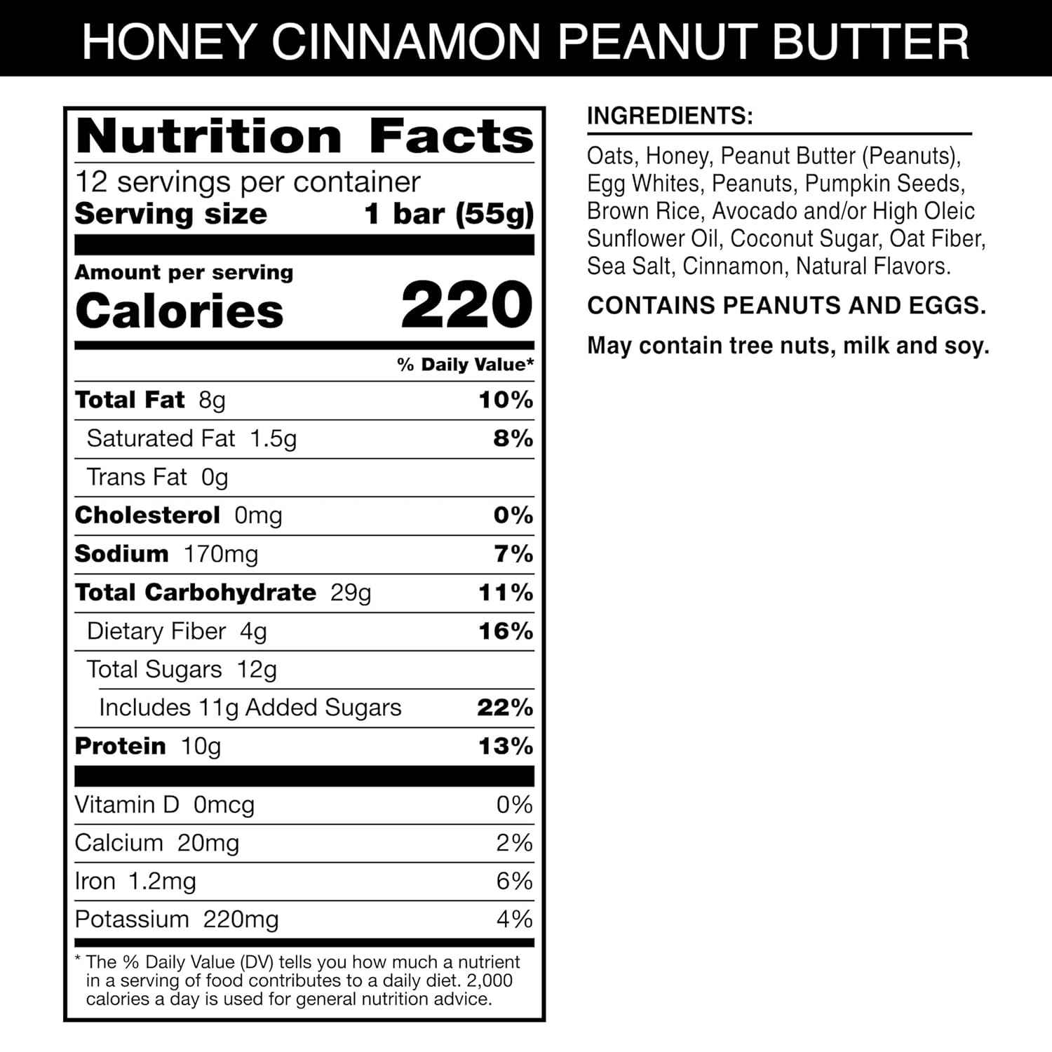 RXBAR Nut Butter and Oat Protein Bars – Quick Home Office Snack to Beat the 3PM Slump, Honey Cinnamon 12-Count Box
