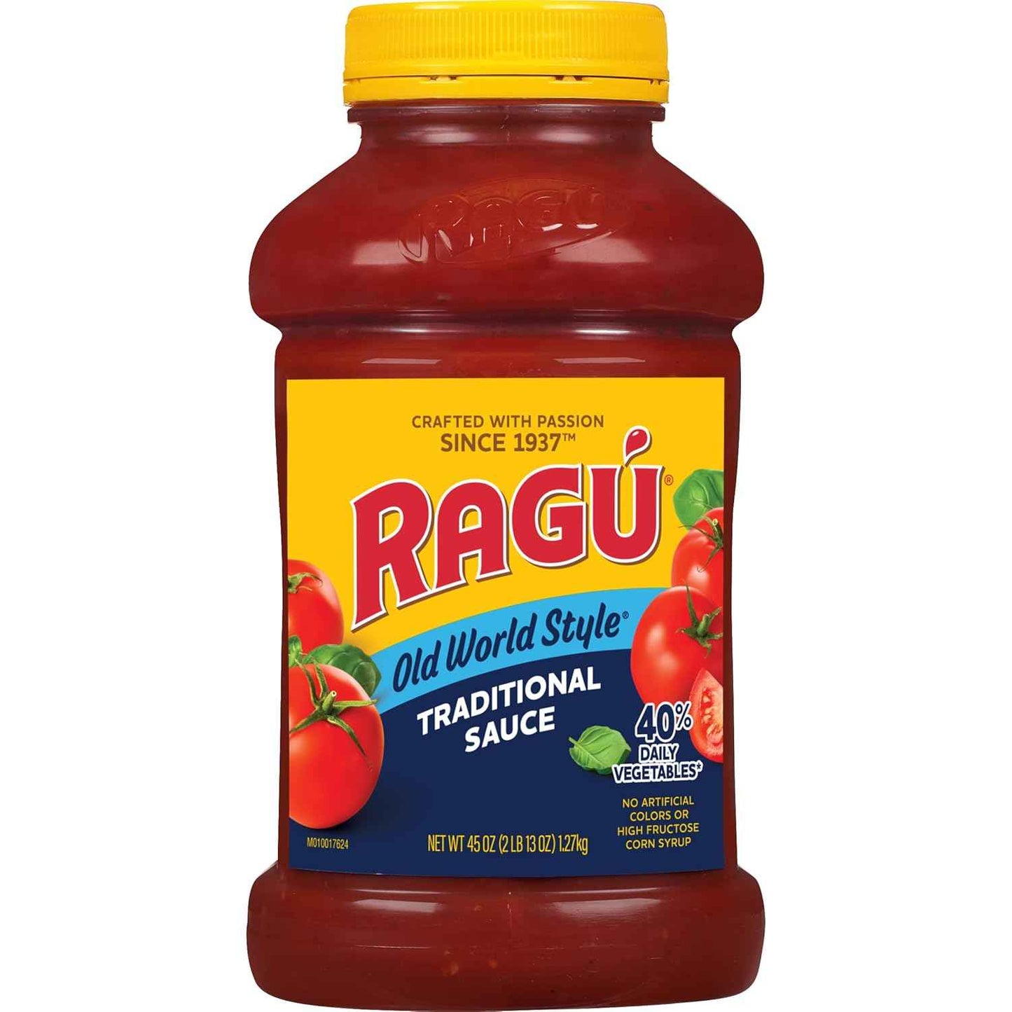 Ragu Old World Style Traditional Sauce, Made with Olive Oil, Wholesome Italian Sauce for Mindful Family Meals, 45 oz