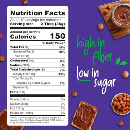 Pyure Vegan Hazelnut Spread | 2g Net Carb Self-Care Treat for Diabetic & Paleo Pantries