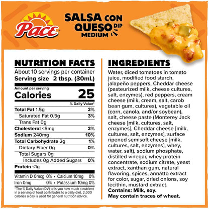 Pace Medium Nacho Cheese Sauce – Picnic & Park Cheese Dip for Tailgate Lot Gatherings