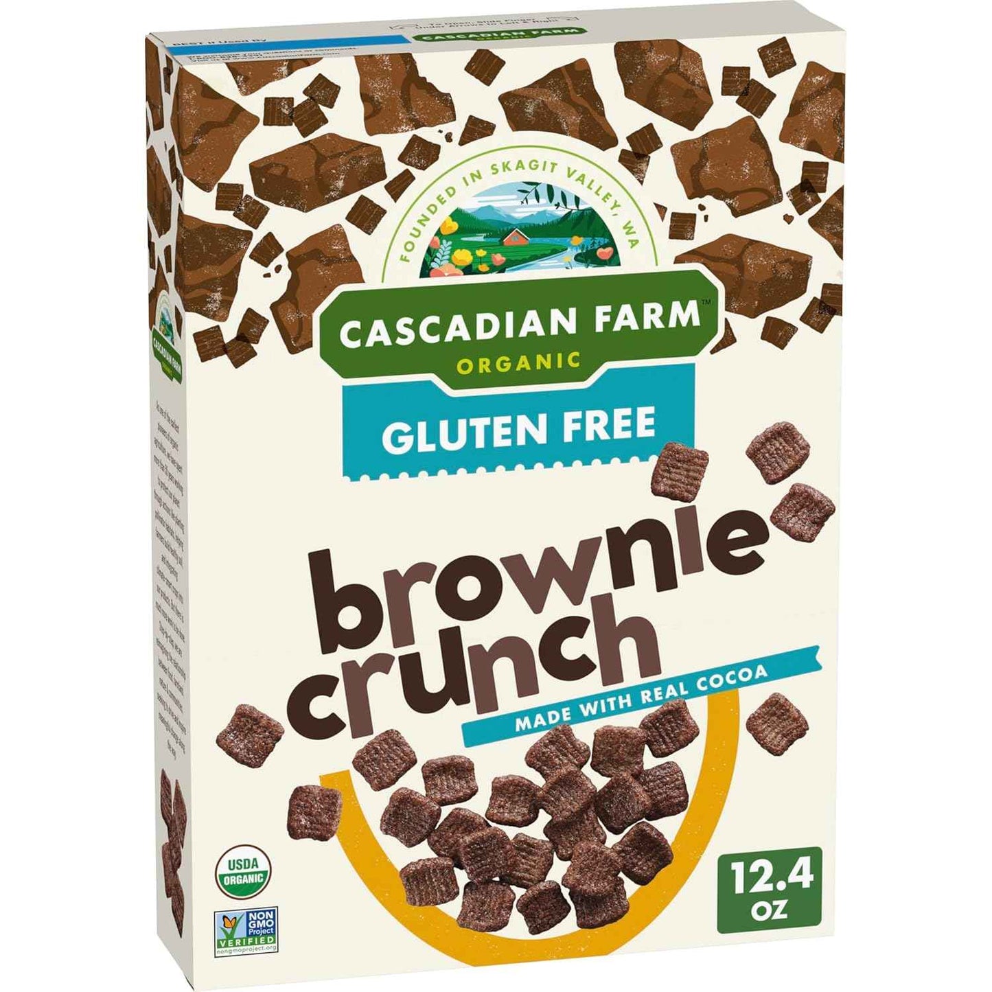 Cascadian Farm Brownie Crunch Cereal – Certified Clean Cereal for Celiac and Gluten-Sensitive Households, Pack of 2