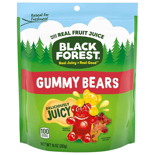 Black Forest Gummy Bears Candy for Kids Lunchboxes - Real Fruit Juice, Gluten Free, 22 oz Bulk Bag