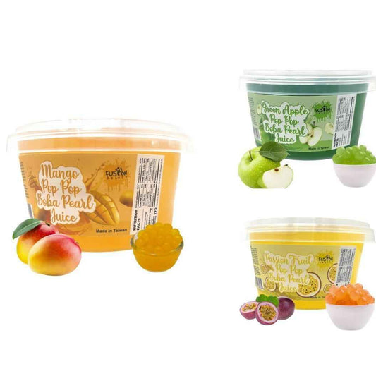 Fusion Select Popping Boba Pearls Strawberry – Refreshing Add-In for Wind-Down Mocktails and Self-Care Drinks