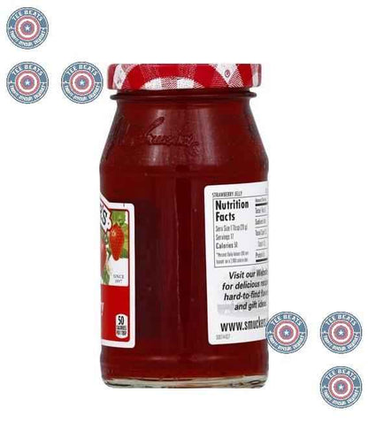 Smucker's Strawberry Jelly – Easy-Spread Sandwich Jelly for Kids' Breakfast and Lunch Prep, 12 oz