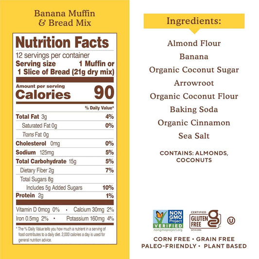 Simple Mills Almond Flour Baking Mix Banana – Thoughtful Gluten Free Gift for the Health Conscious Home Baker