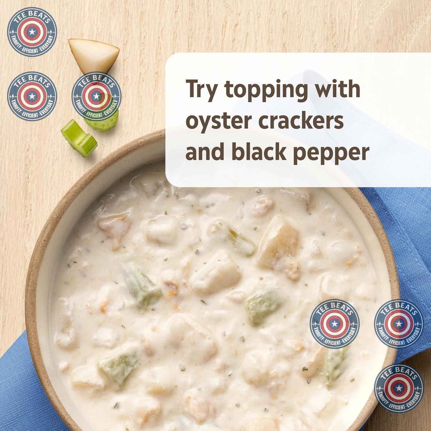 Campbell's Homestyle New England Clam Chowder Soup, 16.3 oz Can – One-Can Lunch for Simple Kitchen Counters