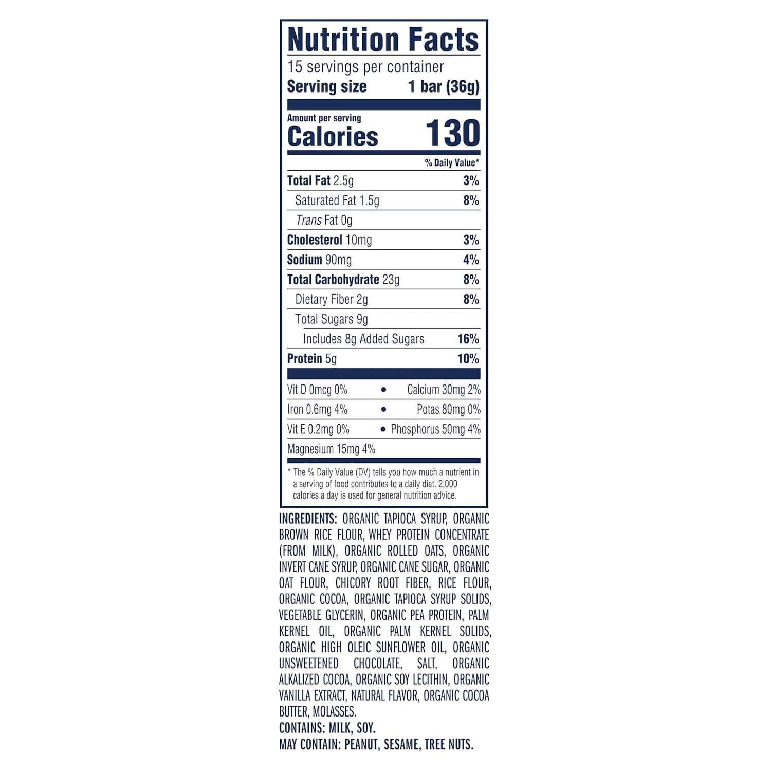 Zbar Protein Chocolate Chip Bars - Clean Label Kids Snack with Organic Oats and No Artificial Preservatives, 5g Protein (15 Pack)