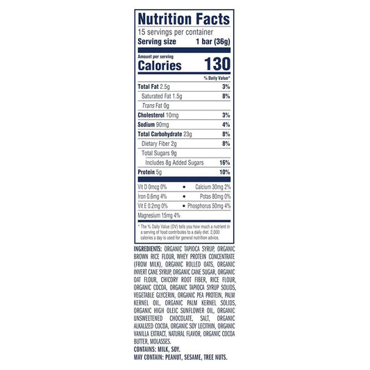 Zbar Protein Chocolate Chip Bars - Clean Label Kids Snack with Organic Oats and No Artificial Preservatives, 5g Protein (15 Pack)