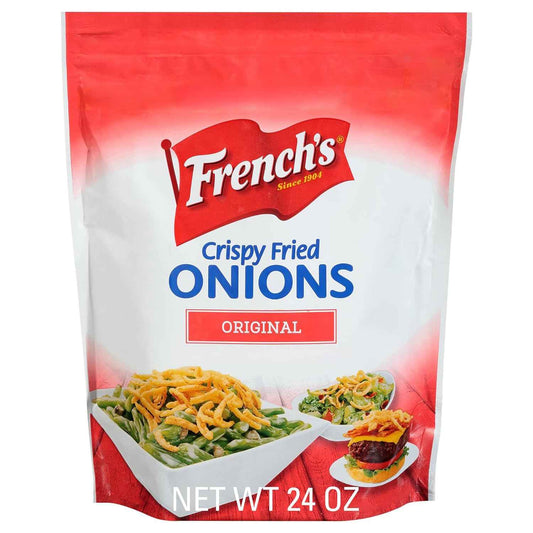 French's Original Crispy Fried Onions 24 oz – Clean-Label Topping for Better-for-You Home Cooking