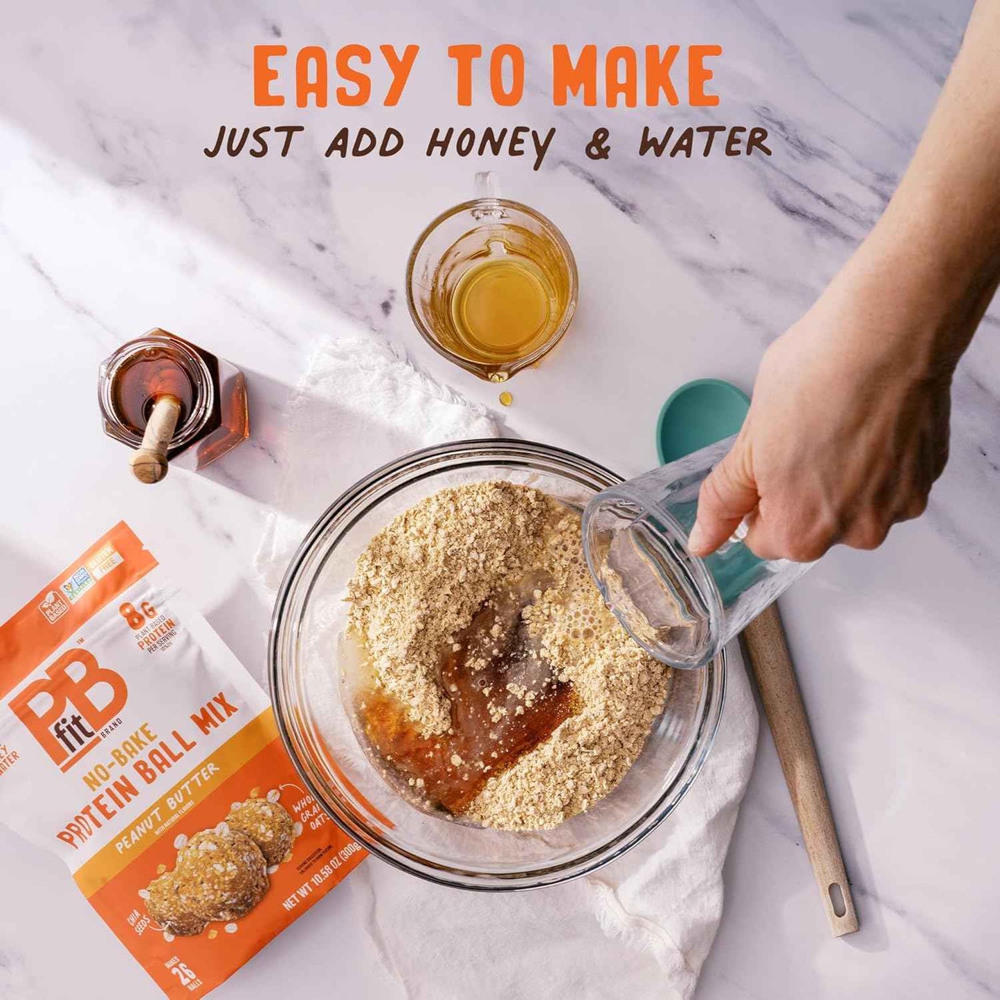 PBfit No Bake Peanut Butter Protein Ball Mix – Sunday Meal Prep Protein Balls for a Full Week of Workday Snacks