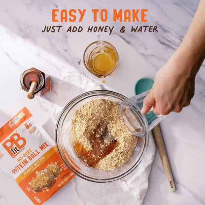 PBfit No Bake Peanut Butter Protein Ball Mix – Sunday Meal Prep Protein Balls for a Full Week of Workday Snacks