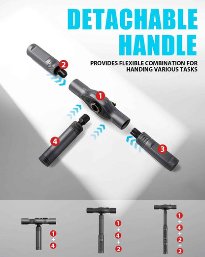 VMAN Ratchet Screwdriver Set – Clutter-Free Tool Drawer Solution, Single Compact Multi-Driver
