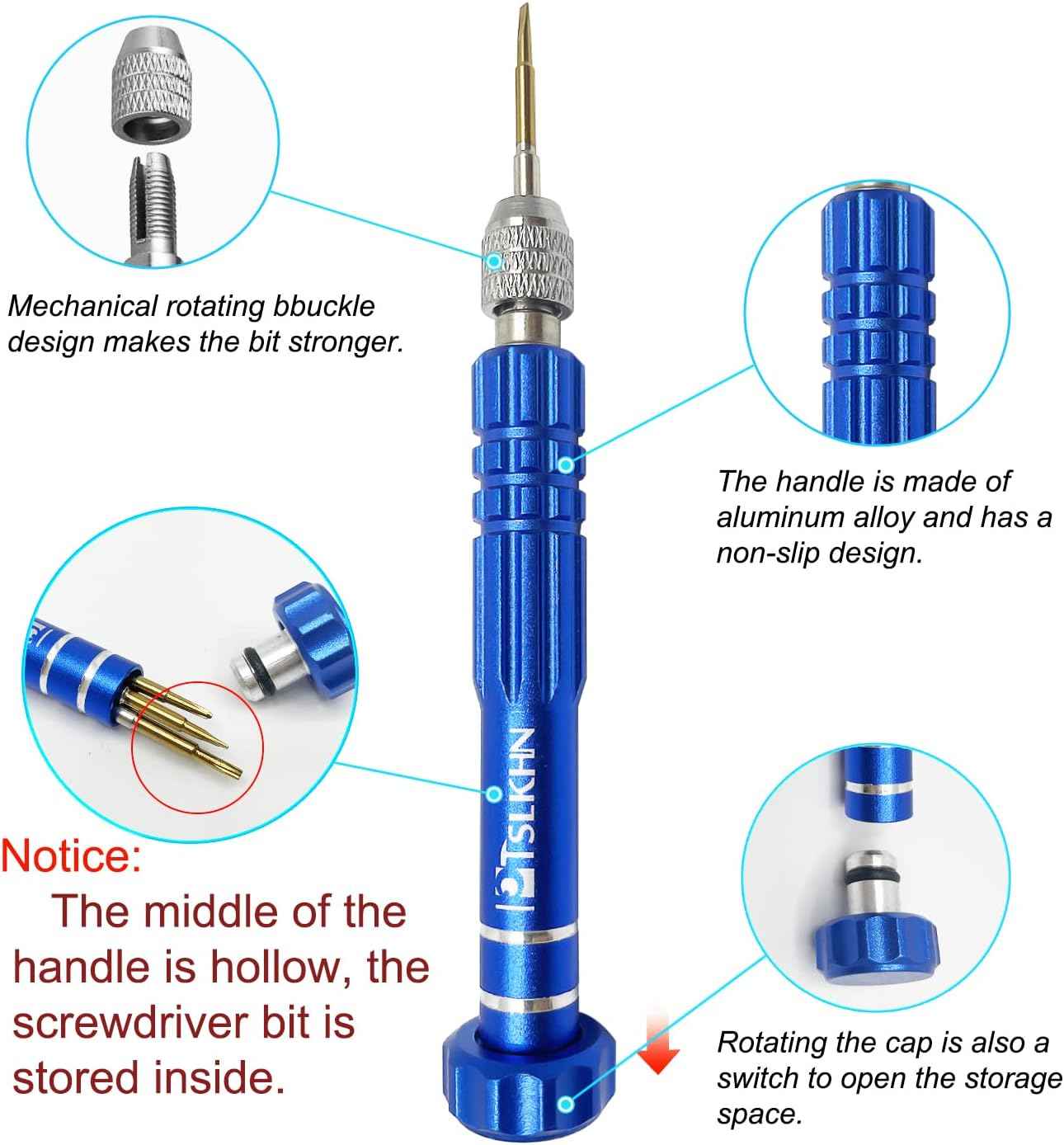 PTSLKHN 5-in-1 Travel Screwdriver – Pocket-Sized Repair Tool for Camping Trips, Road Trips, and Backcountry Adventures