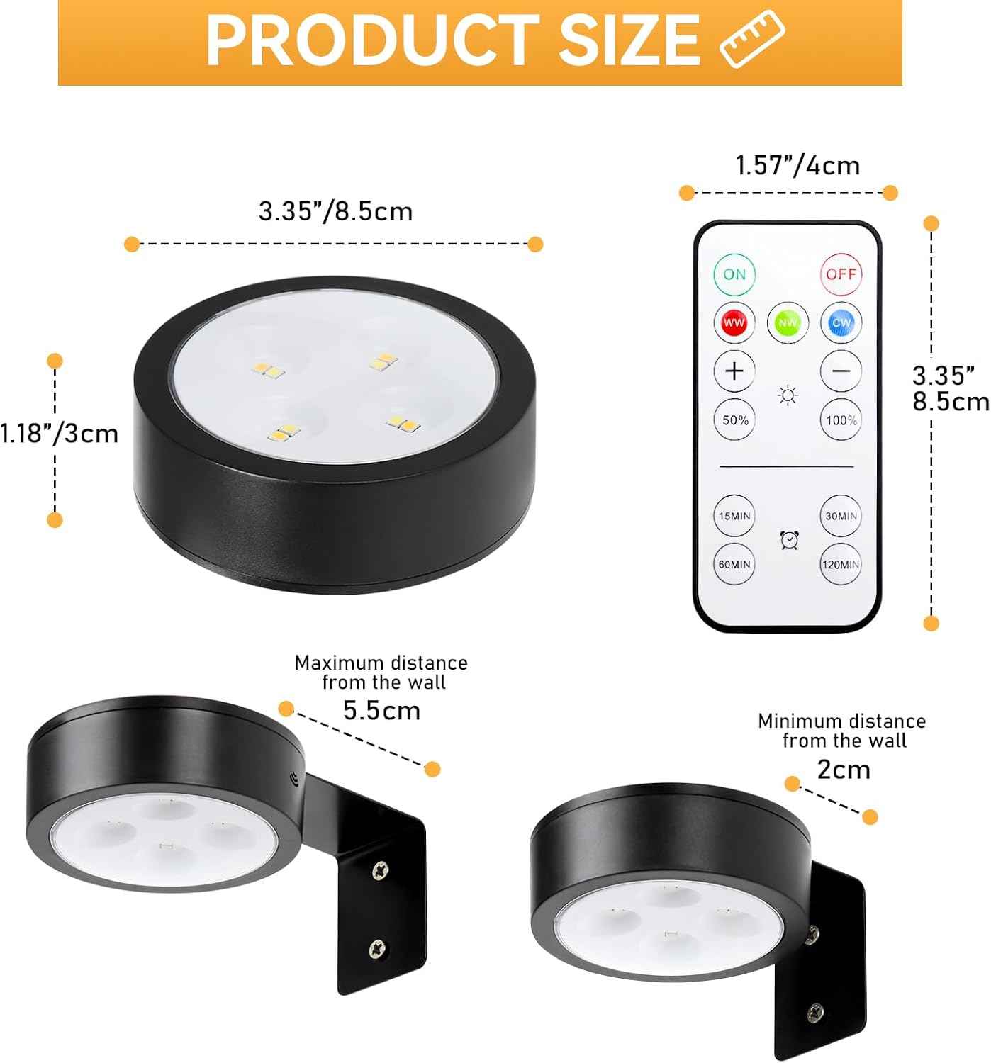 Lumena Picture Light – Home Office Focus Accent, Battery LED with Auto Off Timer for Workspaces