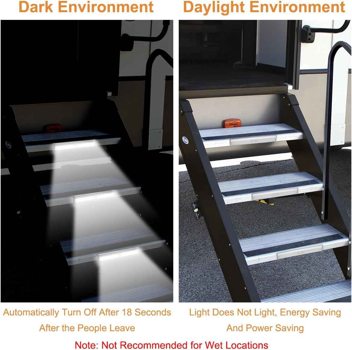 LYCARESUN 3 Pack Warm White Motion LED Step Light Bar, Cozy Ambient Night Lighting for Bedrooms Living Rooms and Hallway Decor