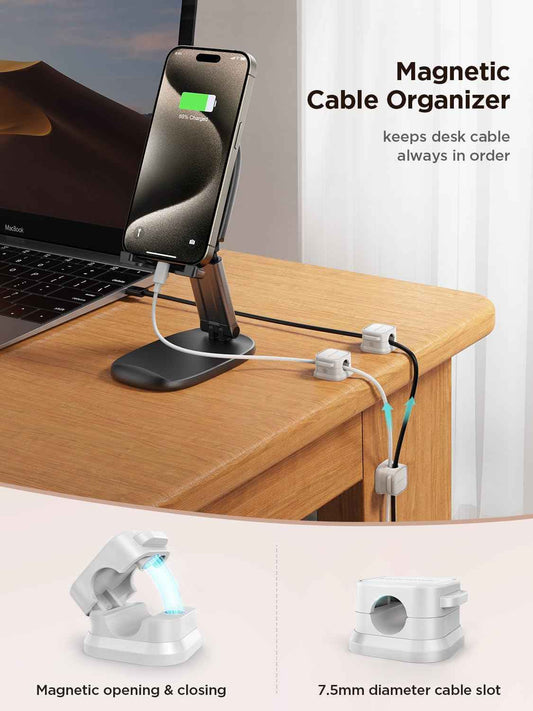 JOYROOM Magnetic Cable Clips to Keep Cords Off the Floor, Safer Surface for Kids and Pets