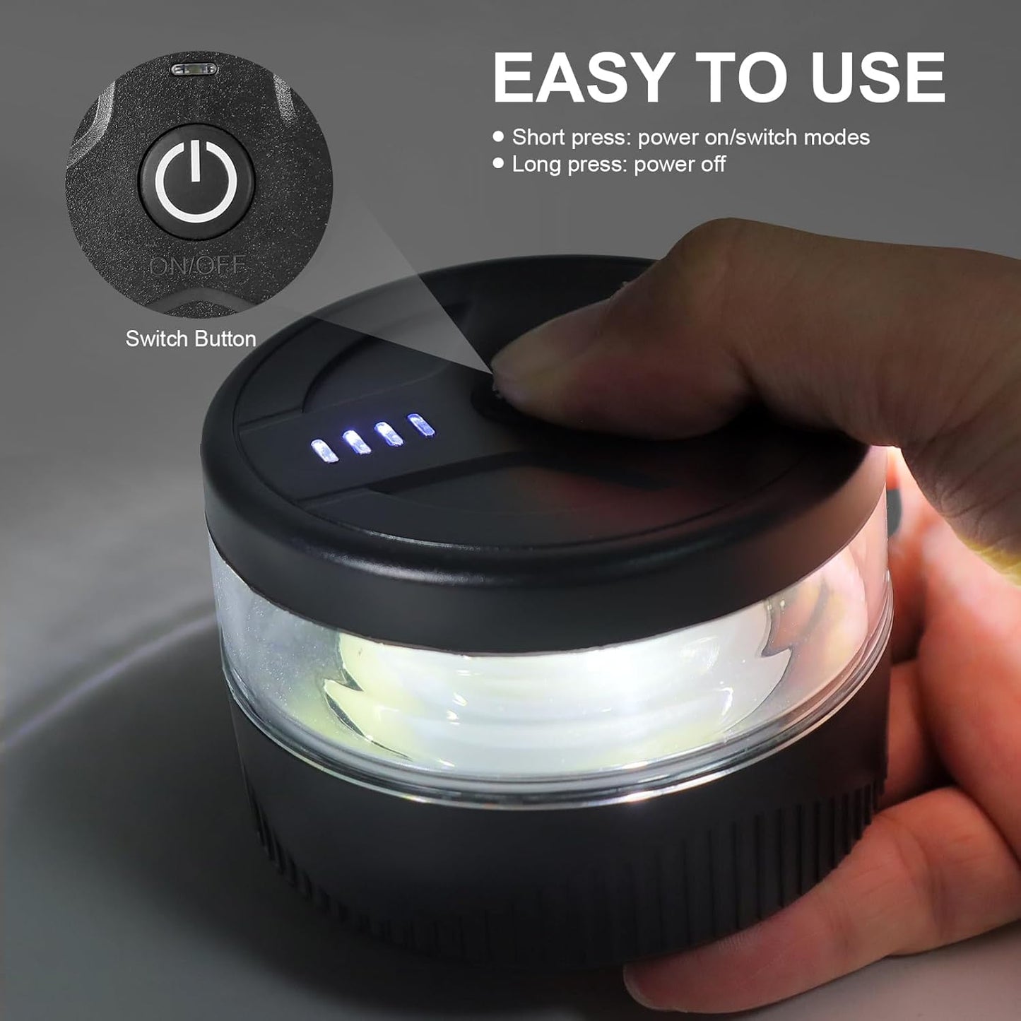 Magnetic Wireless Beacon Light, USB-C Rechargeable Safety Beacon Gift for Truck Drivers and Fleet Owners, IP67 Portable Strobe