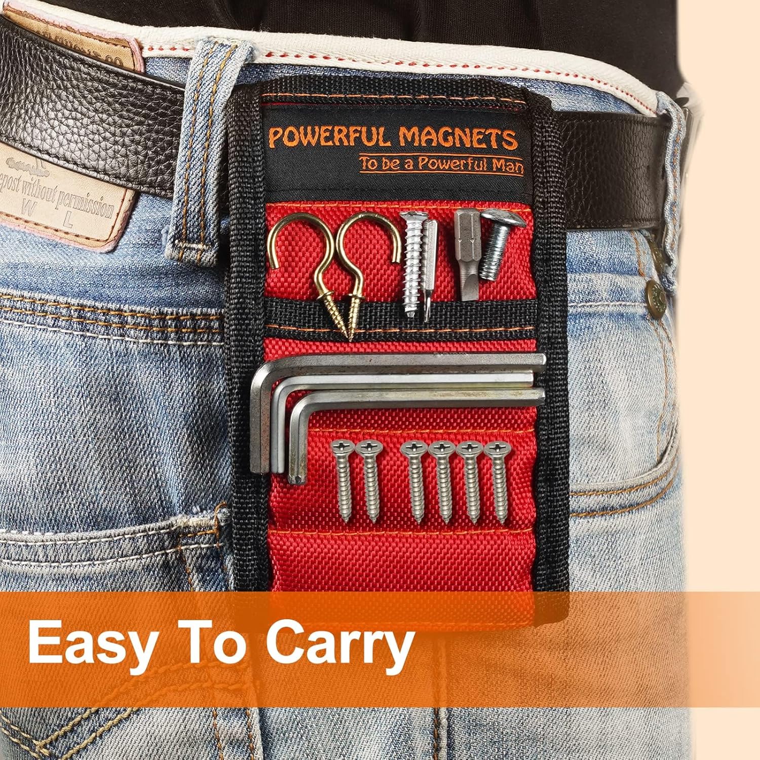 Magnetic Wristband Tool – Portable Screw & Nail Holder for Construction Sites & Job Site Use