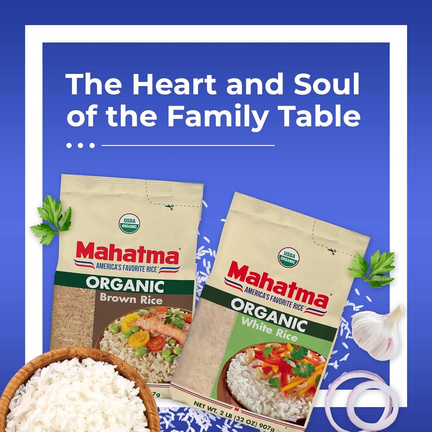 Mahatma Organic White Rice, 2lb – Everyday Family Dinner Side Dish Staple