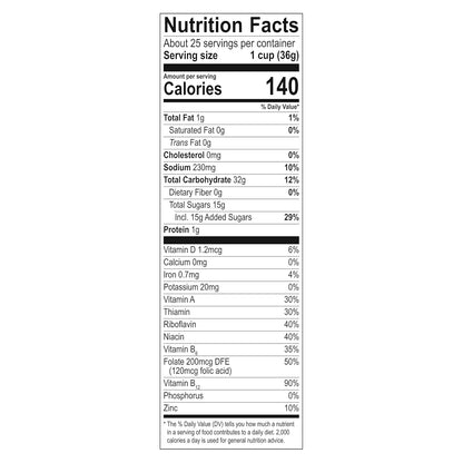 Malt-O-Meal Fruity Dyno Bites Cereal, Streamlined Gluten Free Pantry Cereal for Clutter Free Kitchens, 32 OZ Resealable Bag