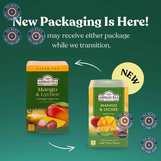 Ahmad Tea Green Tea Mango & Lychee – Calming Evening Wind-Down Blend, 20 Tagged Teabags