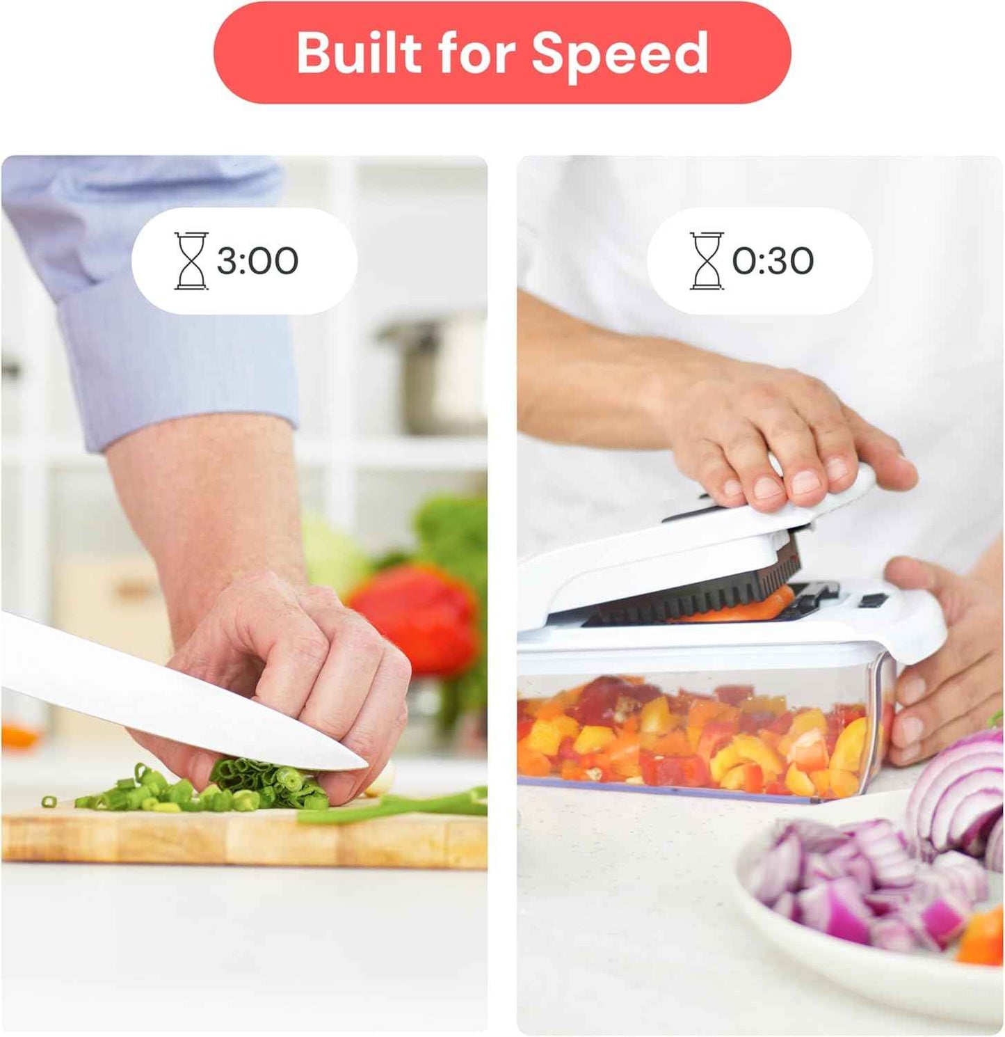 Fullstar The Original Pro Chopper – Thoughtful Mother's Day Gift for Moms Who Love to Cook, 4-in-1 Vegetable Dicer and Spiralizer