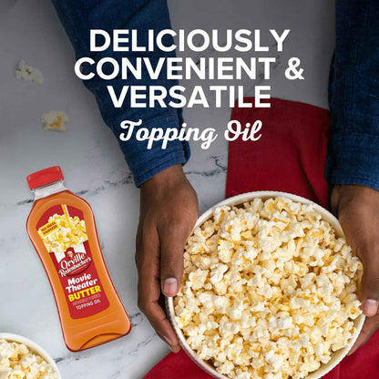 Orville Redenbacher's Popcorn Oil Movie Theater Butter Flavor – Portable Squeeze Topping for Patio Movie Nights