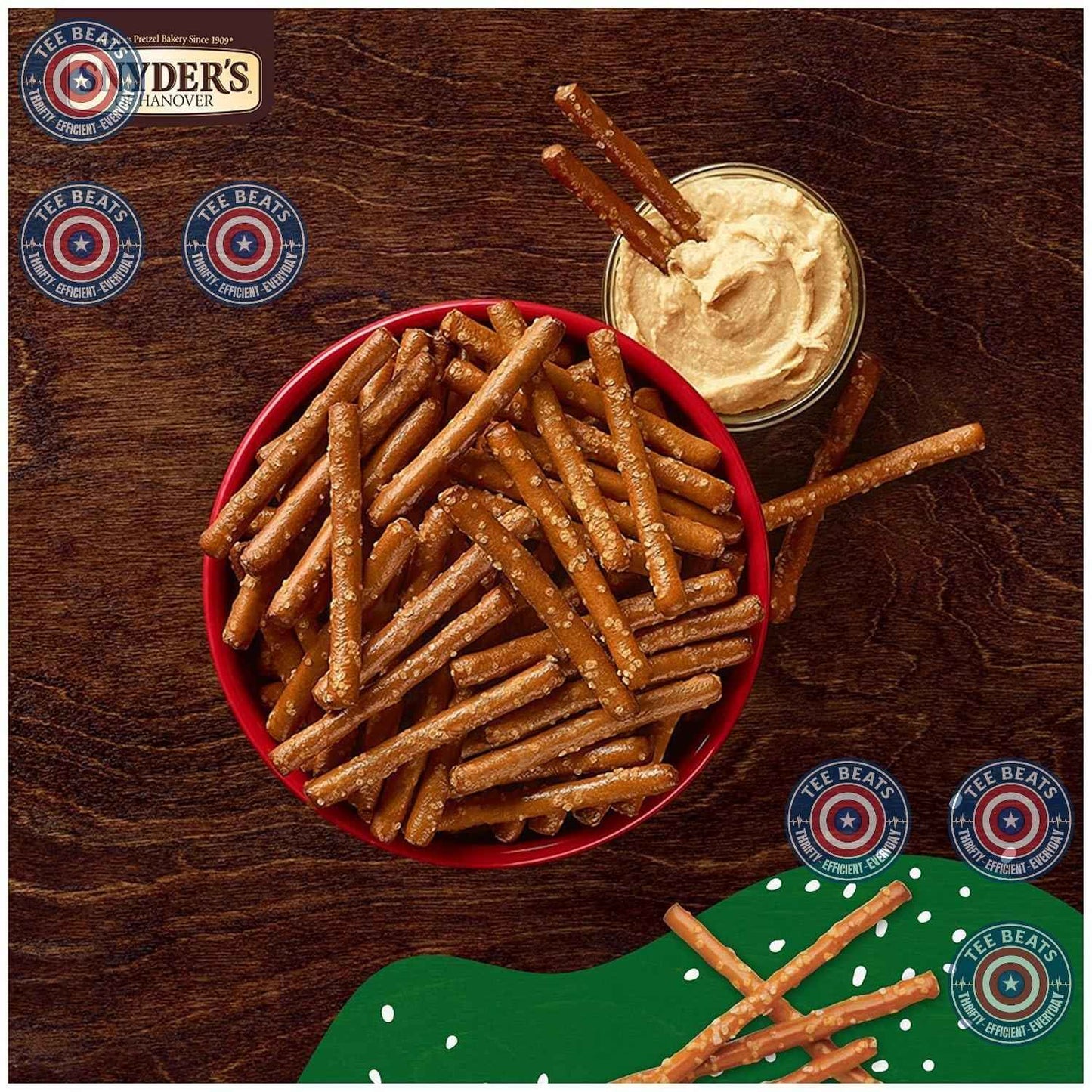 Snyder's of Hanover Gluten Free Pretzels – Safe Peanut-Free Classroom Snack for Playdates and After-School, 8 oz