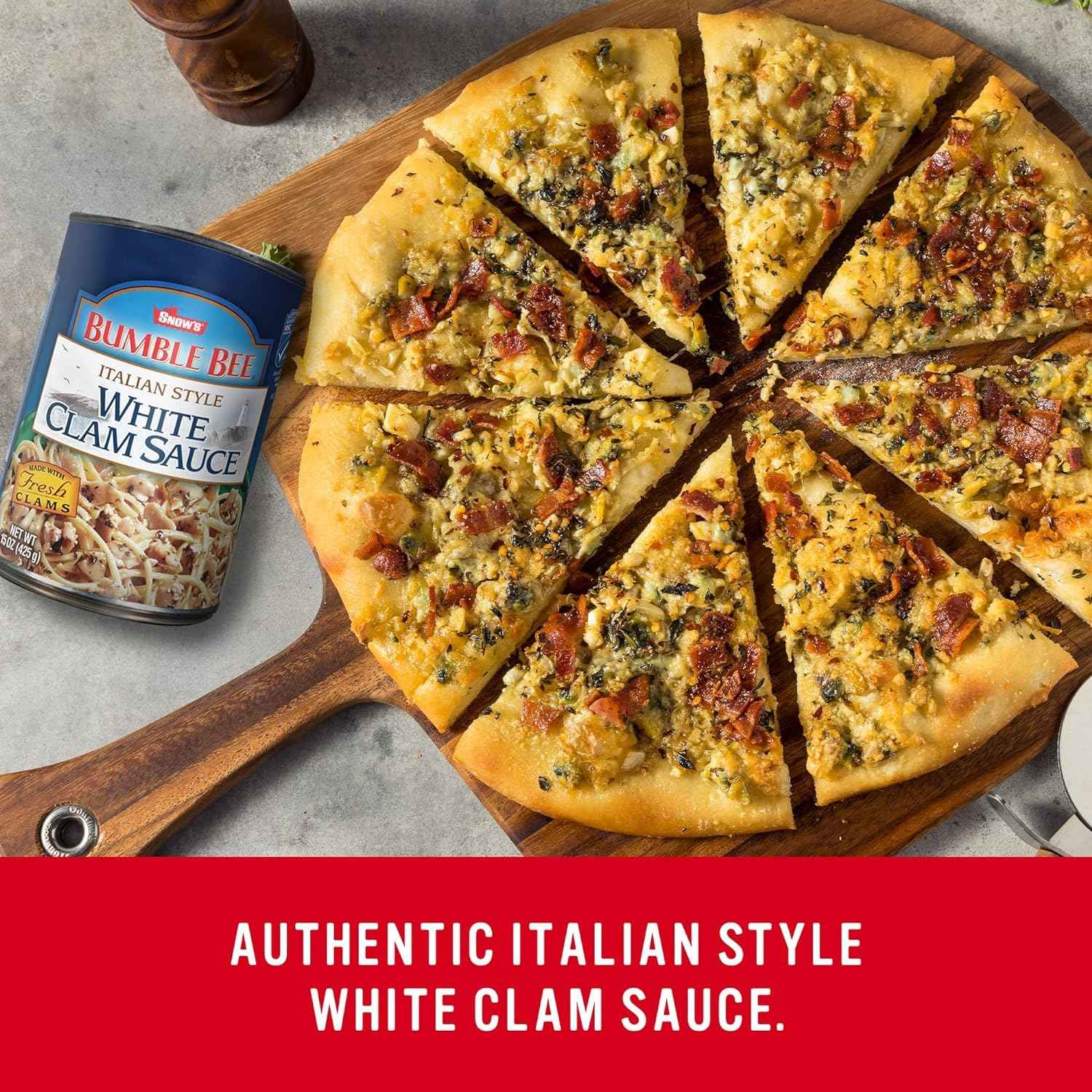 Snow's Italian Style White Clam Sauce, 15 Ounce – Clean-Ingredient Italian Clam Sauce with Real Fresh Clams, No Artificial Fillers