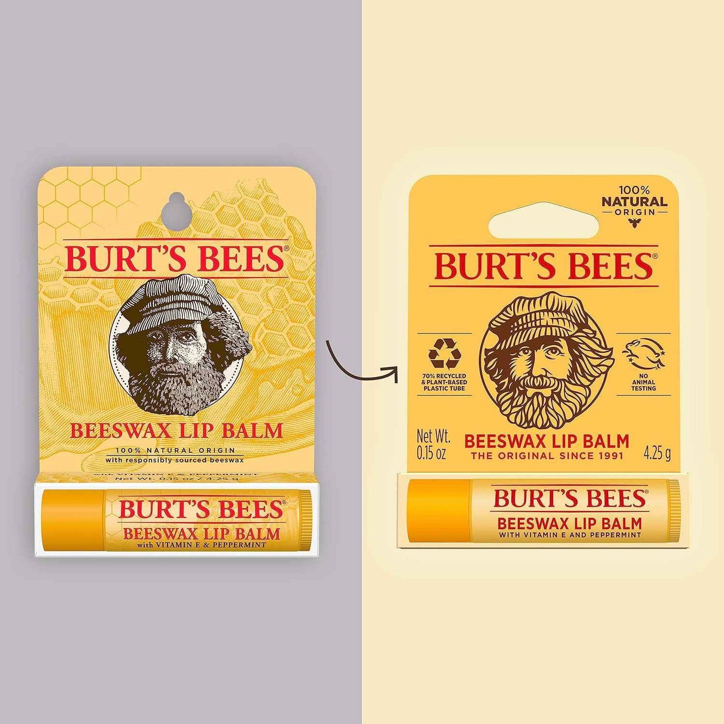 Burt's Bees 100% Natural Lip Balm – Bedside Ritual for Soft, Healthy Lips, Beeswax + Vitamin E