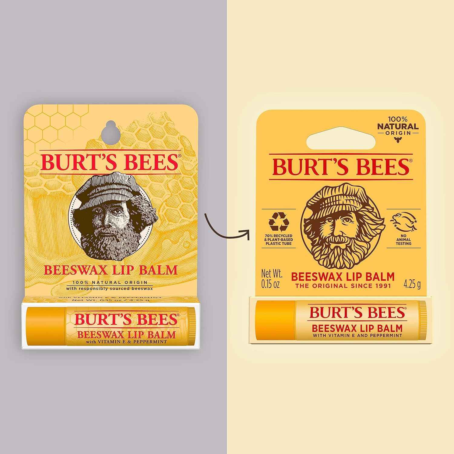 Burt's Bees 100% Natural Lip Balm – Bedside Ritual for Soft, Healthy Lips, Beeswax + Vitamin E