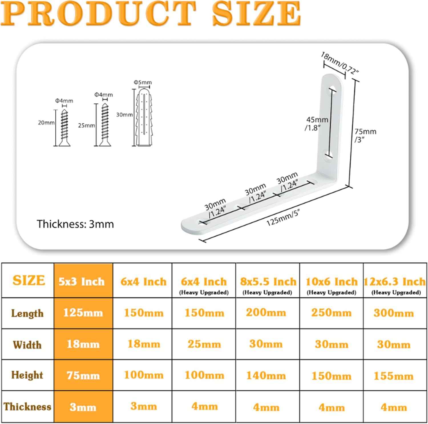 Alise Floating Shelf Brackets – Secure Wall Mount Hardware, Rust Resistant Stainless Steel Bracket for Worry Free Install
