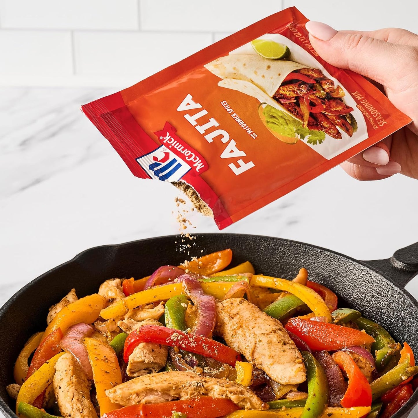 McCormick Fajita Seasoning Mix – Kid Friendly Mild Flavor for Family Fajita Night in the Kitchen