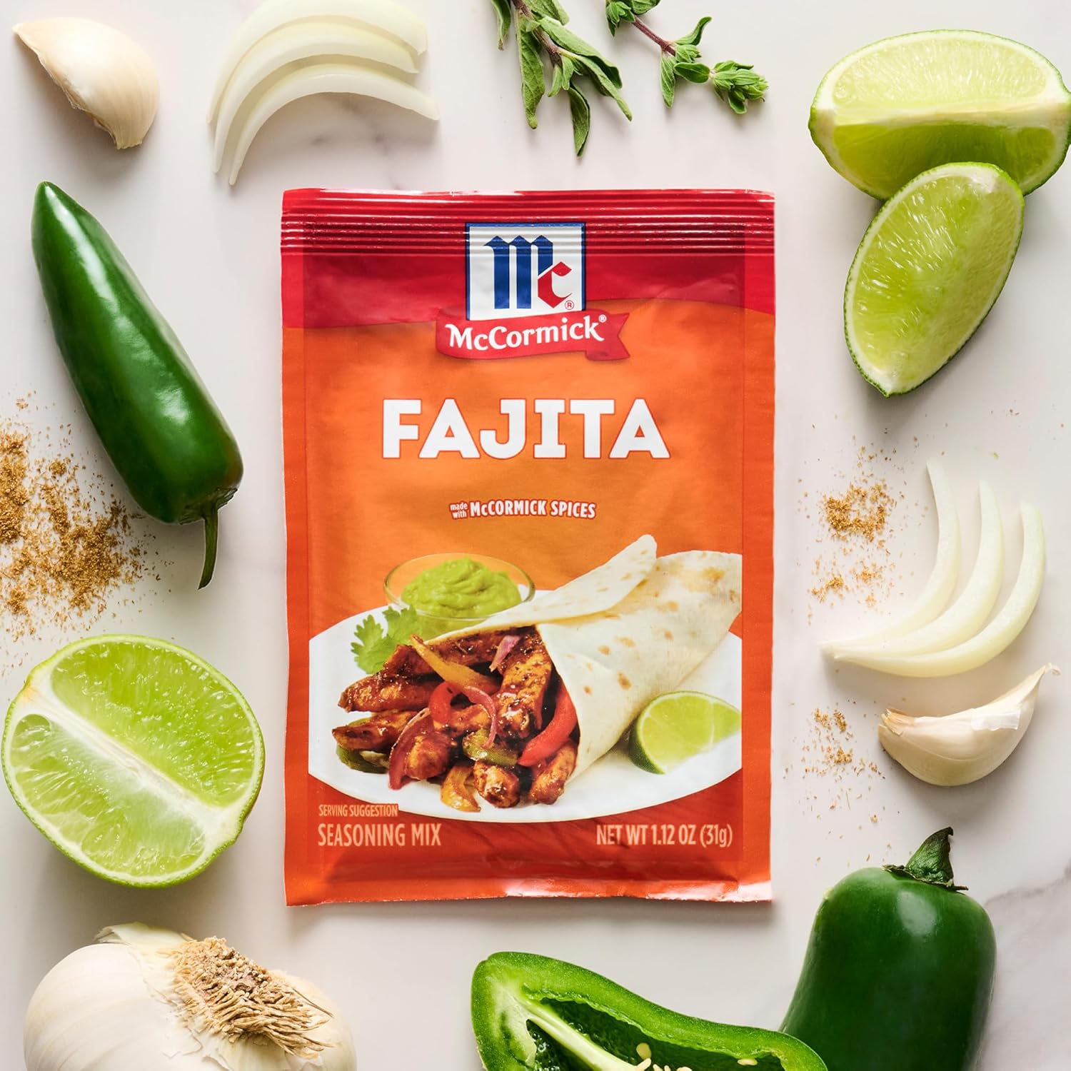 McCormick Fajita Seasoning Mix – Kid Friendly Mild Flavor for Family Fajita Night in the Kitchen