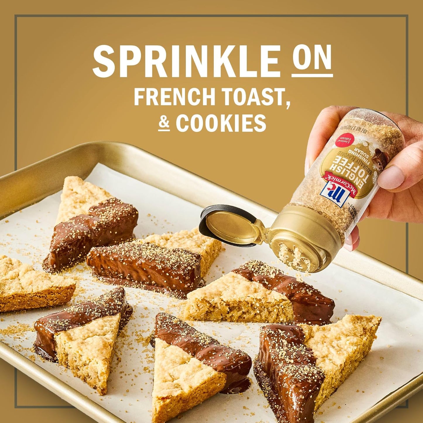 McCormick Finishing Sugar – Cozy Holiday Countertop Decor for the Coffee Bar, Compact Seasonal Shaker Bottle