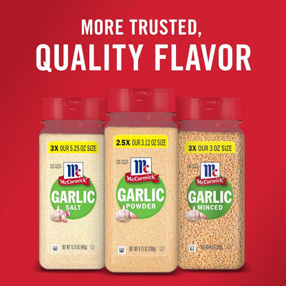 McCormick Garlic Powder – Quick-Dispense Shaker for Busy Meal Prep Routines, 8.75 oz