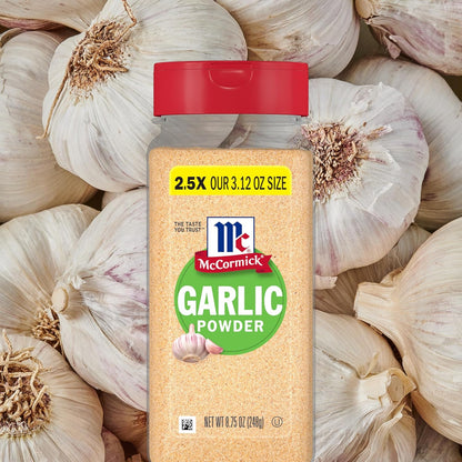 McCormick Garlic Powder – Quick-Dispense Shaker for Busy Meal Prep Routines, 8.75 oz