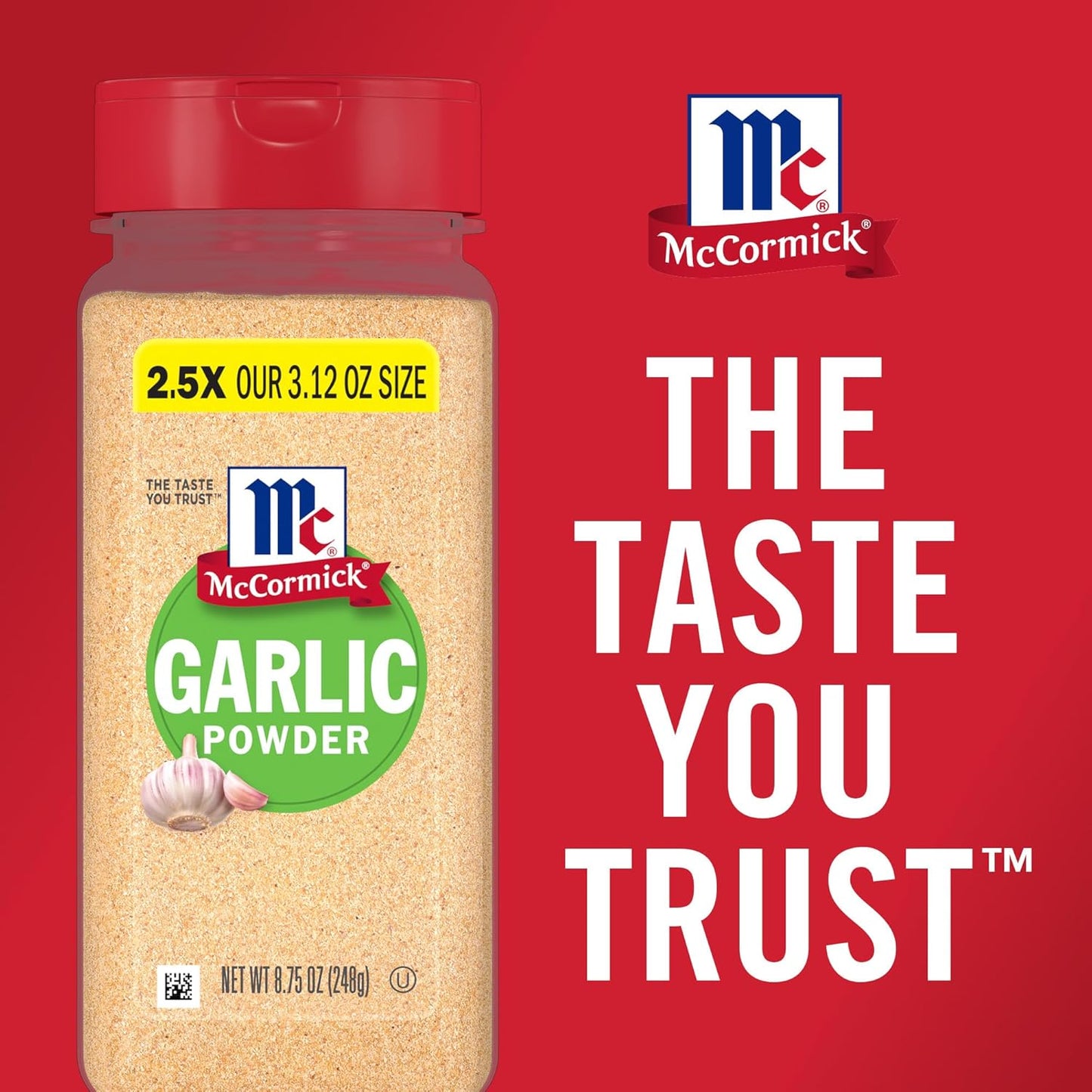 McCormick Garlic Powder – Quick-Dispense Shaker for Busy Meal Prep Routines, 8.75 oz