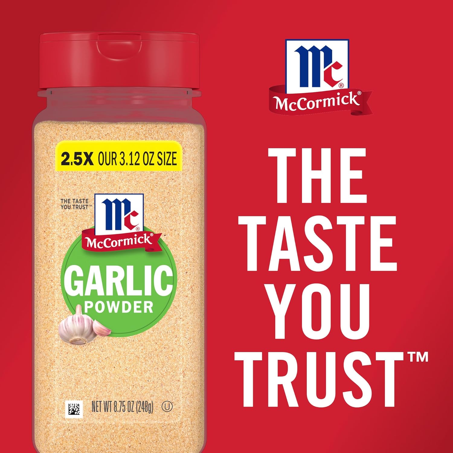 McCormick Garlic Powder – Quick-Dispense Shaker for Busy Meal Prep Routines, 8.75 oz