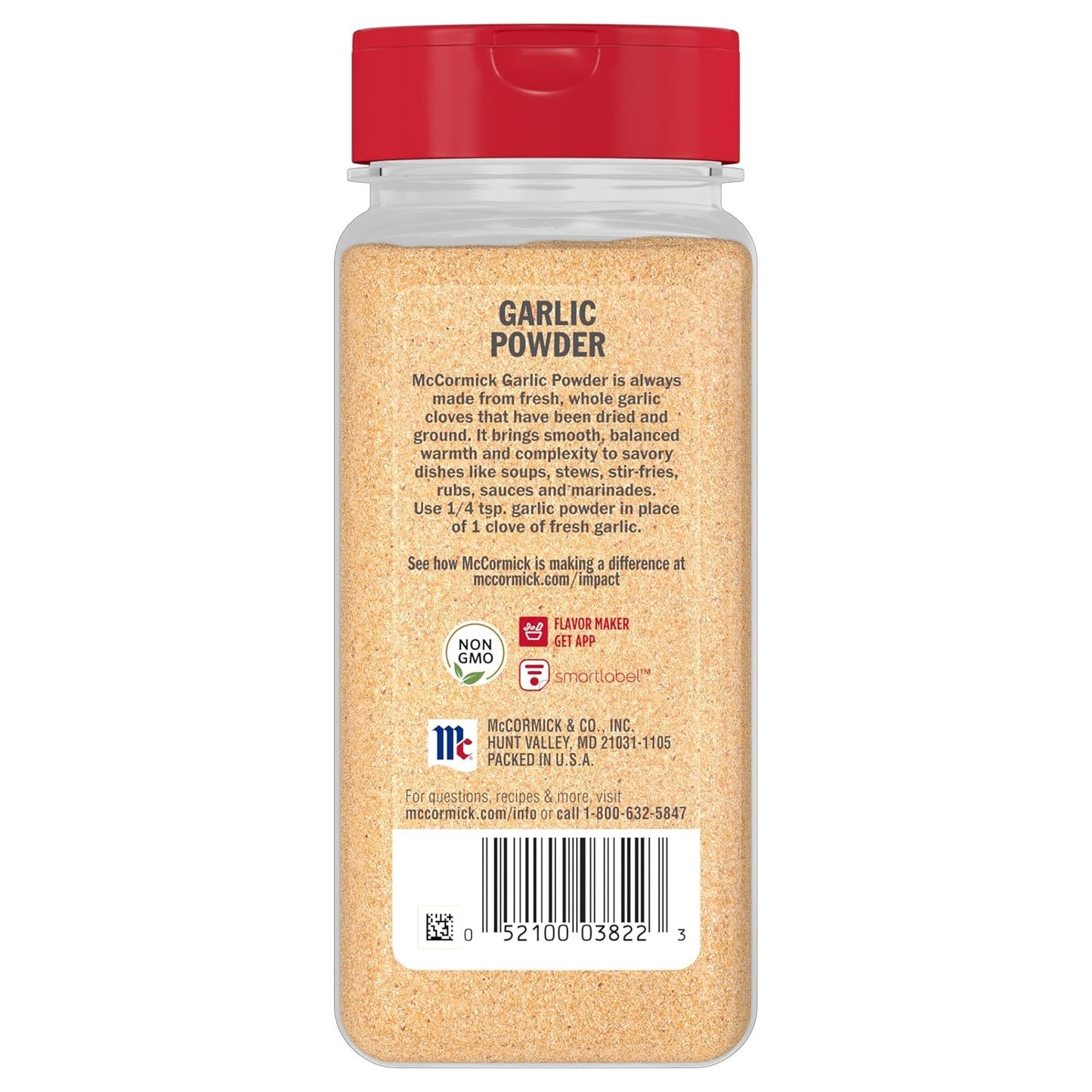 McCormick Garlic Powder – Quick-Dispense Shaker for Busy Meal Prep Routines, 8.75 oz
