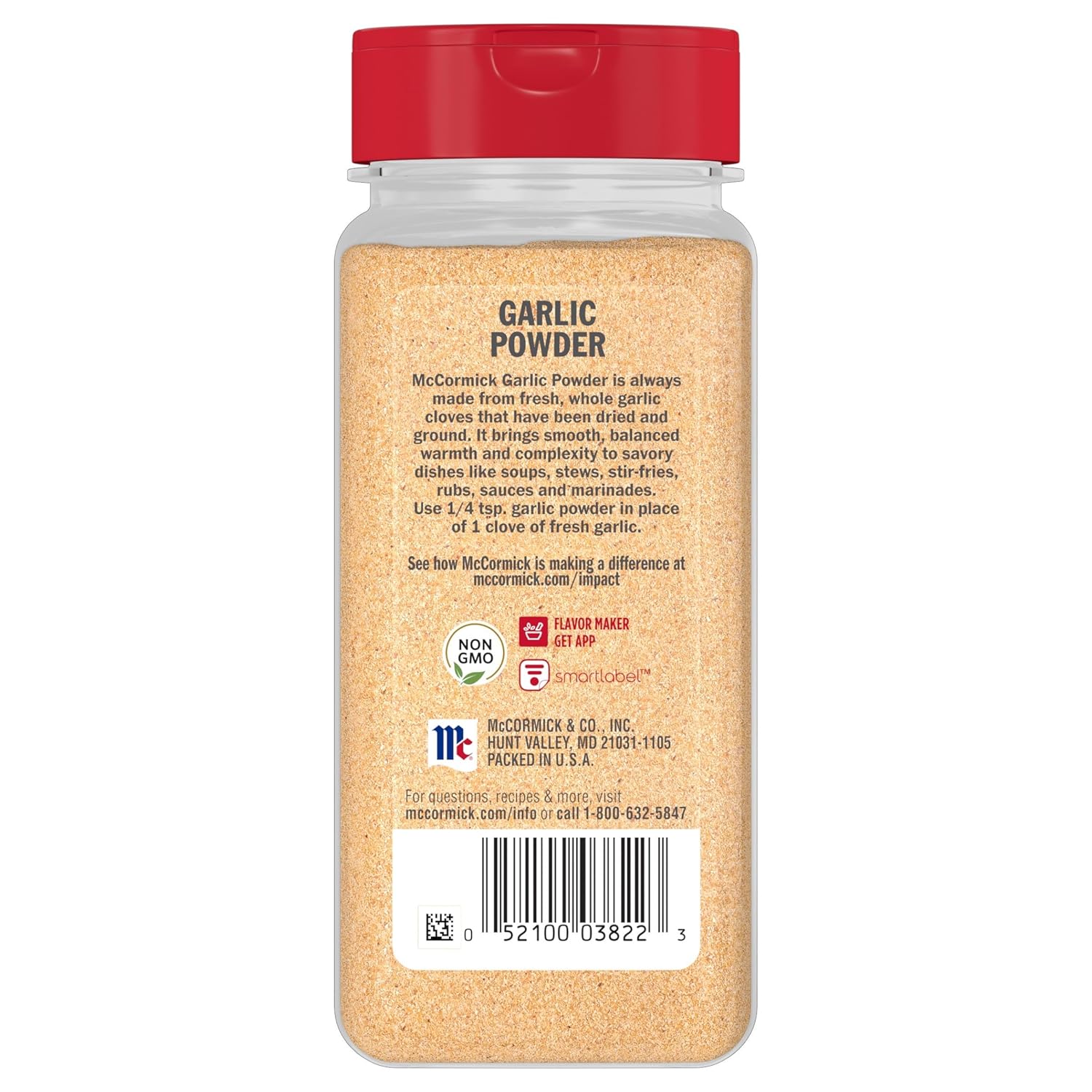 McCormick Garlic Powder – Quick-Dispense Shaker for Busy Meal Prep Routines, 8.75 oz