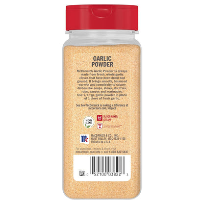 McCormick Garlic Powder – Quick-Dispense Shaker for Busy Meal Prep Routines, 8.75 oz