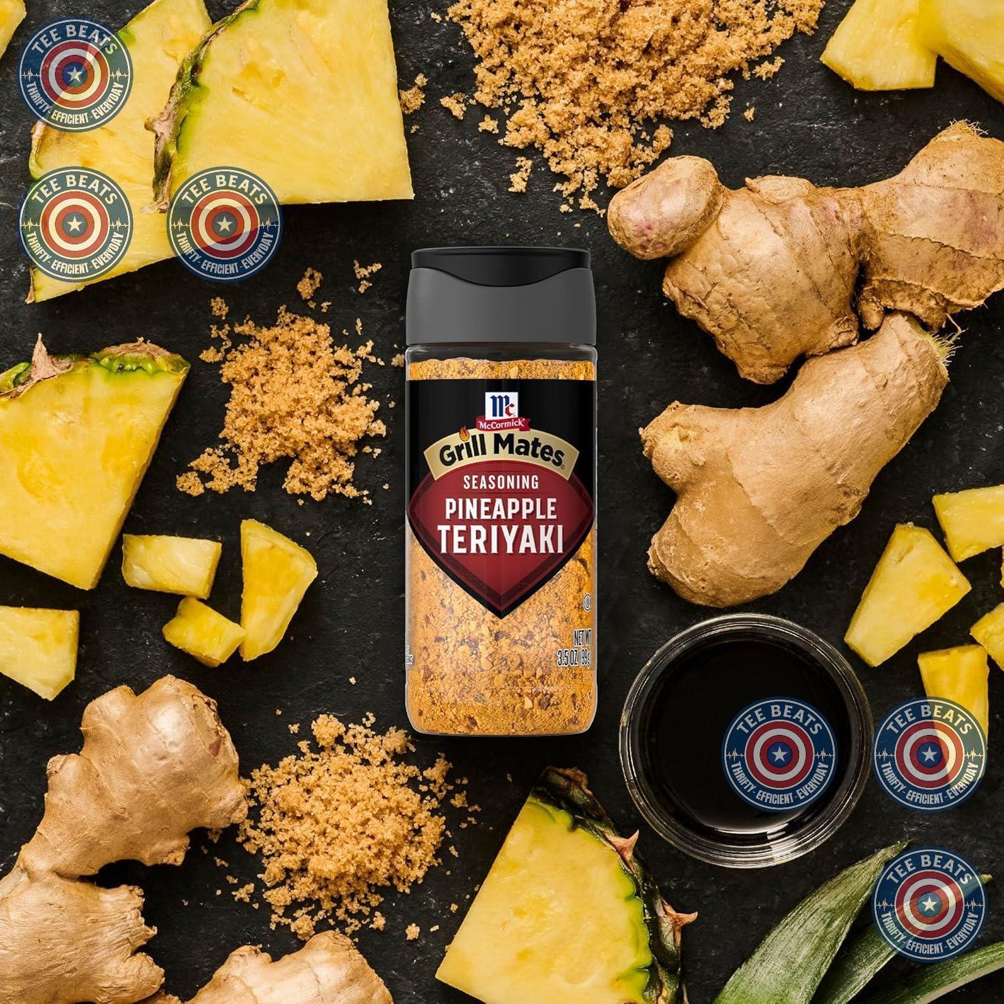 McCormick Grill Mates Pineapple Teriyaki Rub as a Birthday Gift for the BBQ Enthusiast, No-Marinate Pineapple Tamari Blend