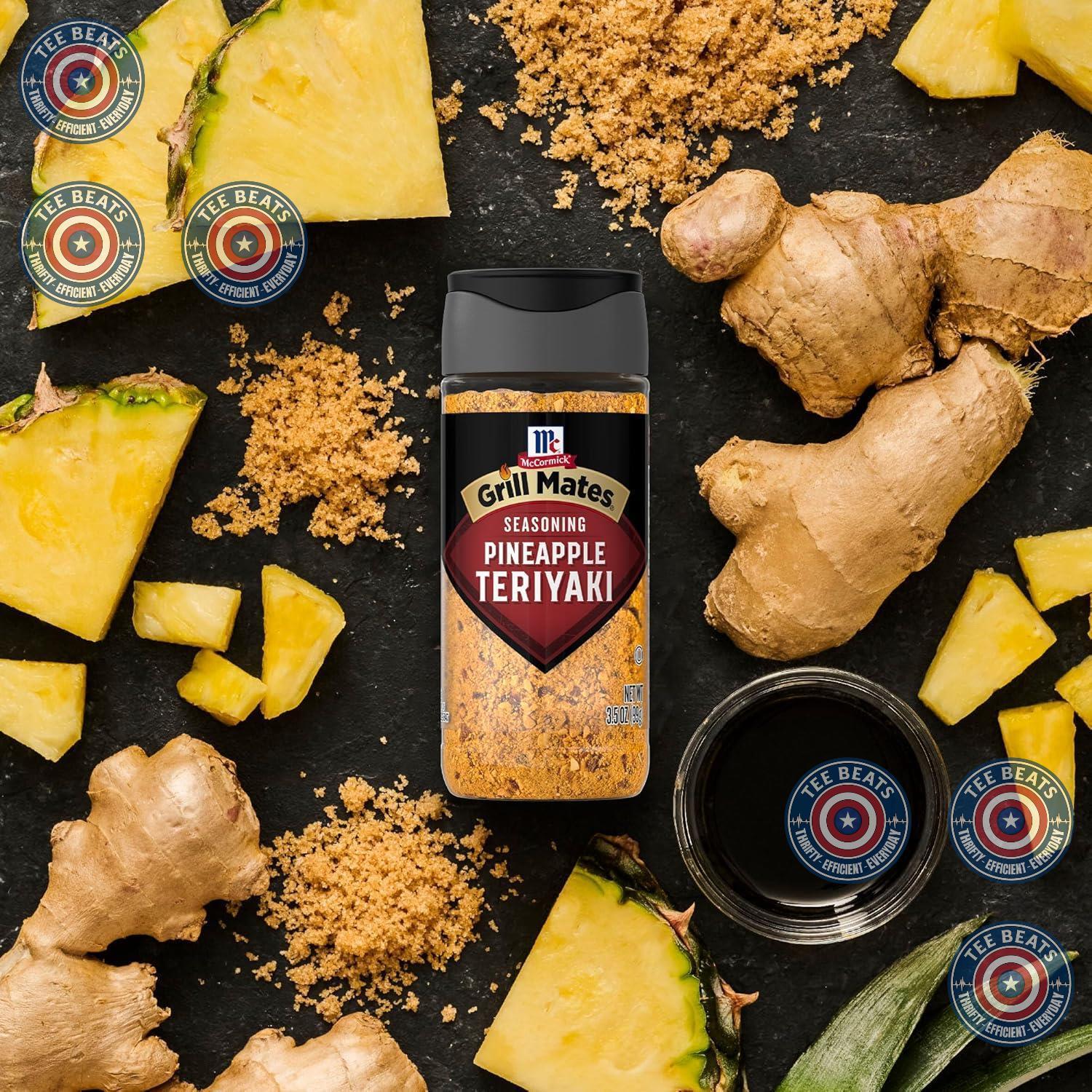 McCormick Grill Mates Pineapple Teriyaki Seasoning for Quick Weeknight Dinners, Fast 1-Tbsp Shake-On Flavor for Air Fryer and Stovetop