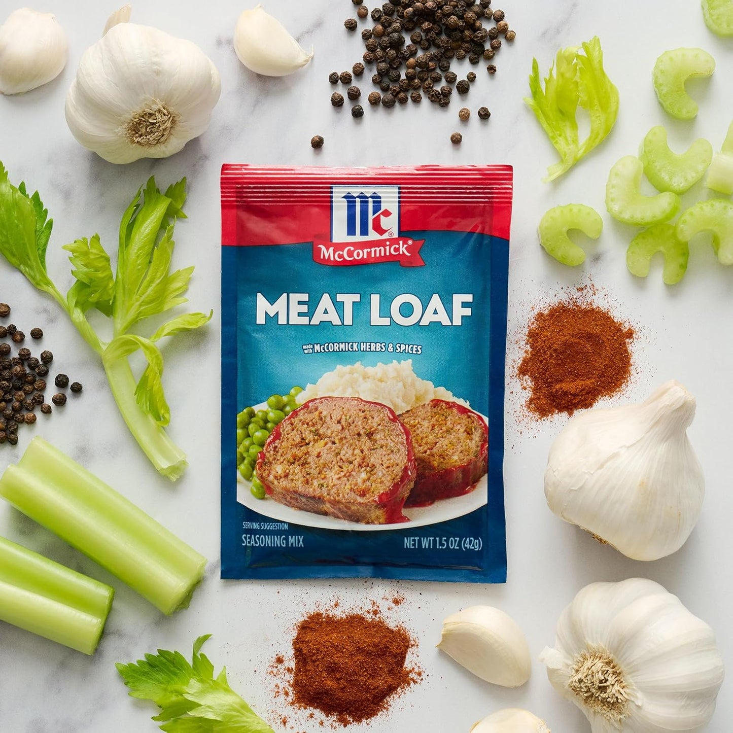 McCormick Meat Loaf Seasoning Mix – Clean-Label Seasoning with Natural Spices for Mindful Family Meals