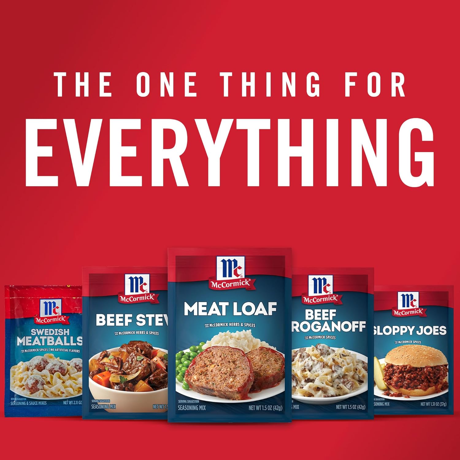 McCormick Meat Loaf Seasoning Mix – Clean-Label Seasoning with Natural Spices for Mindful Family Meals